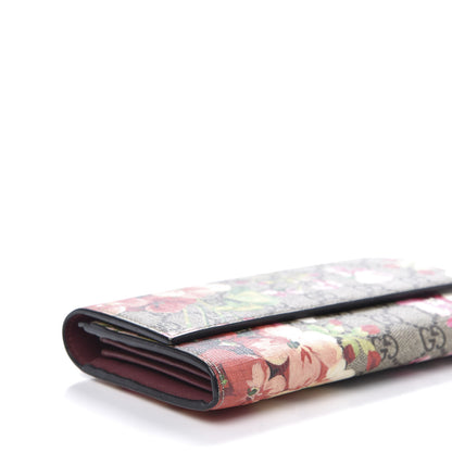 Gucci GG Supreme Monogram Blooms Continental Wallet Beige Multicolor Dry Rose 6 of 11