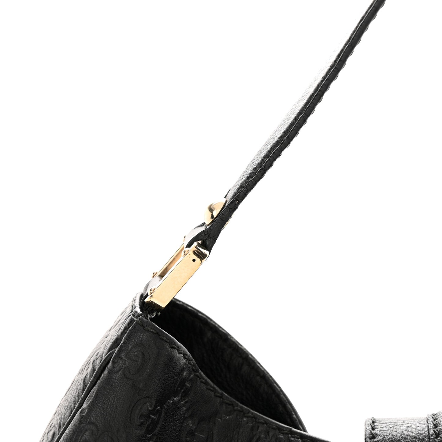 Guccissima Large New Ladies Web Hobo Black