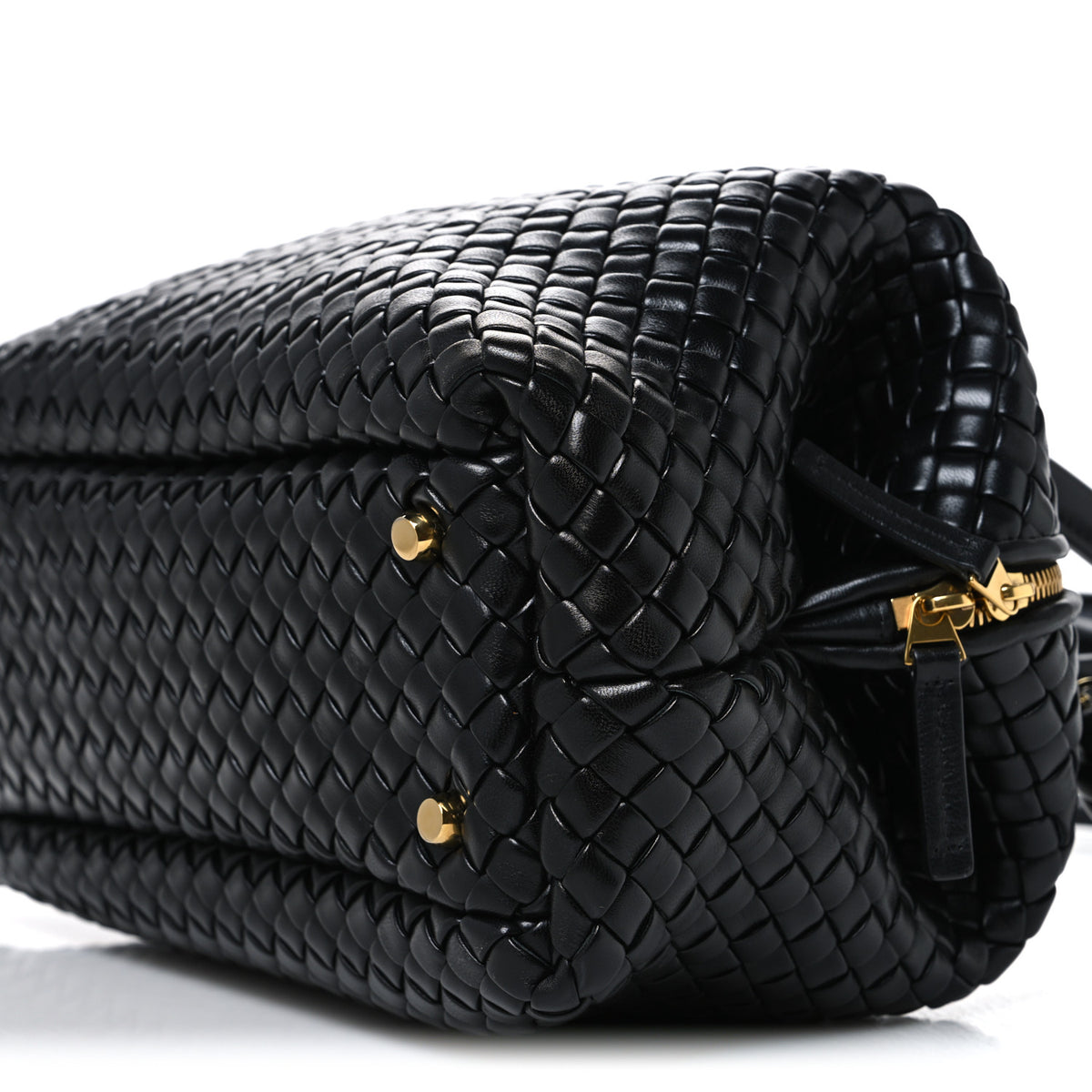 Nappa Intrecciato Medium Bauletto Black