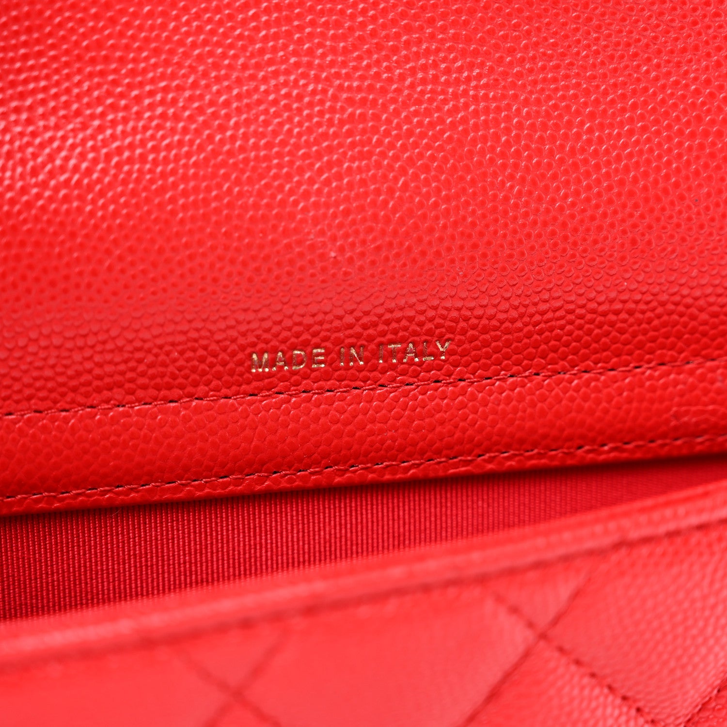 Chanel Caviar Quilted Flap Phone Holder With Chain Red 6 of 10
