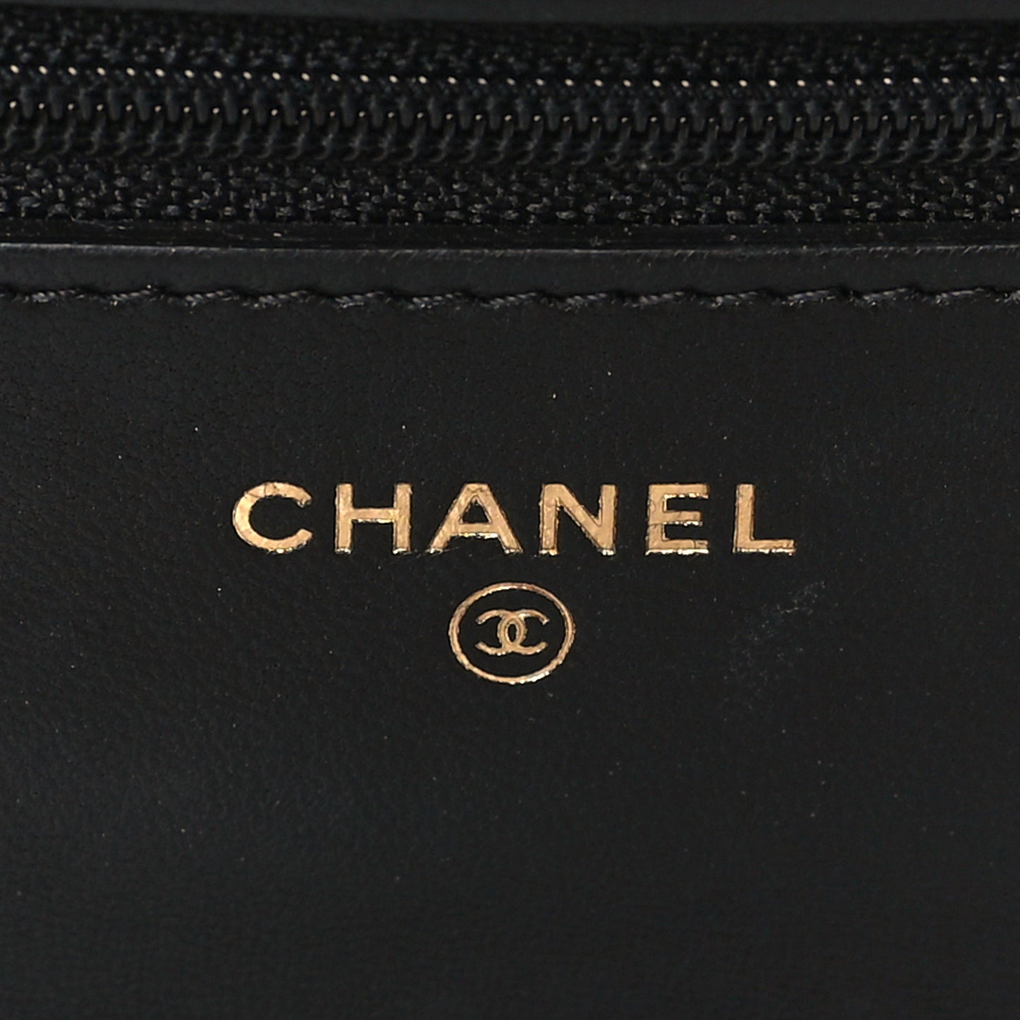 Lambskin Quilted Wallet On Chain WOC Black