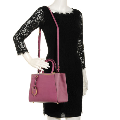 Fendi Vitello Elite Flamingo Petite 2Jours Tote Lilla Glicine 2 of 9