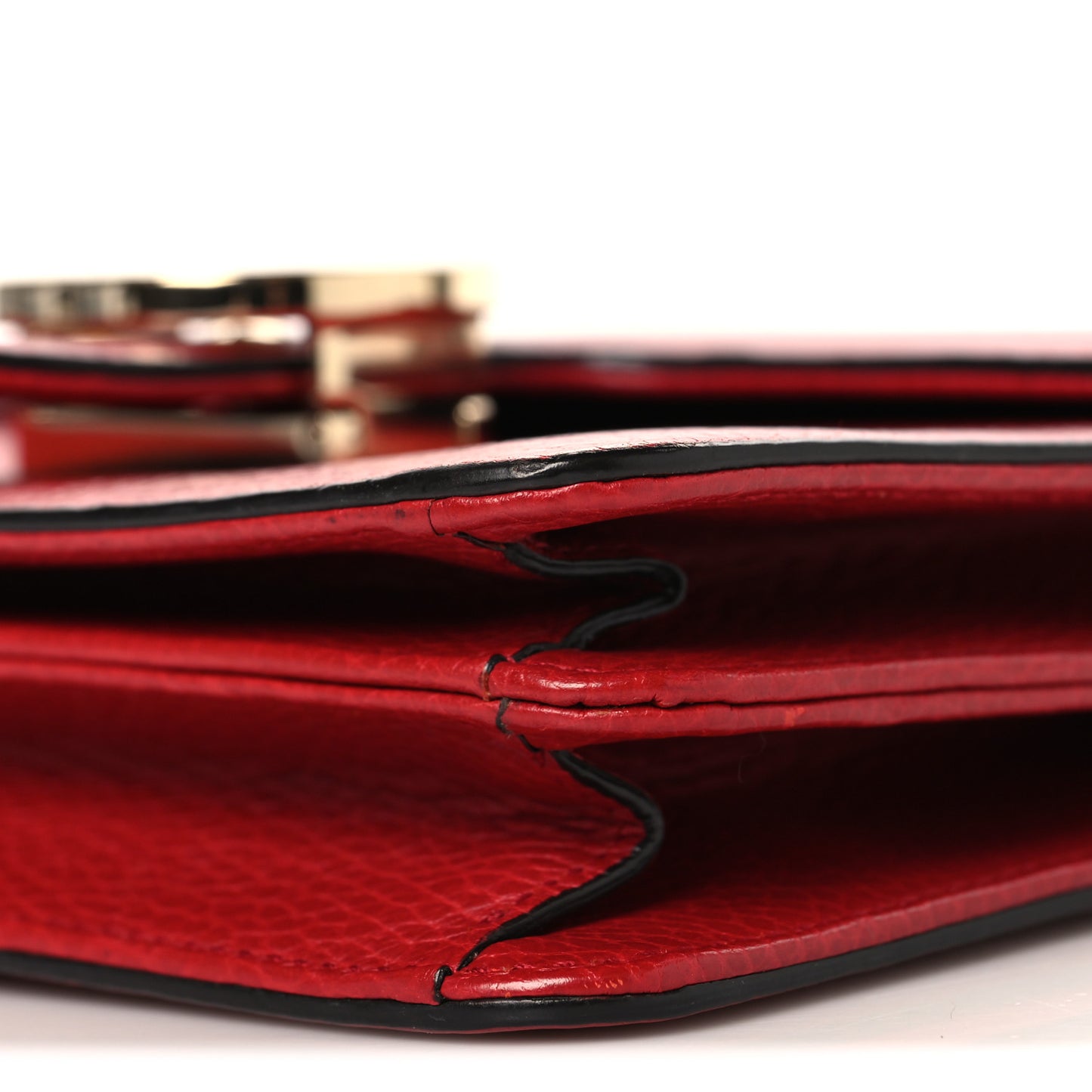 Dollar Calfskin Small Interlocking G Shoulder Bag Red