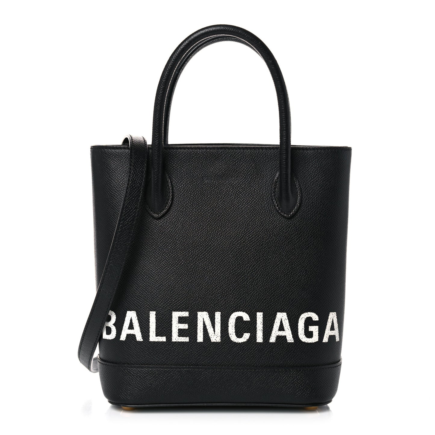 Grained Calfskin Ville Aj Tote XXS Black