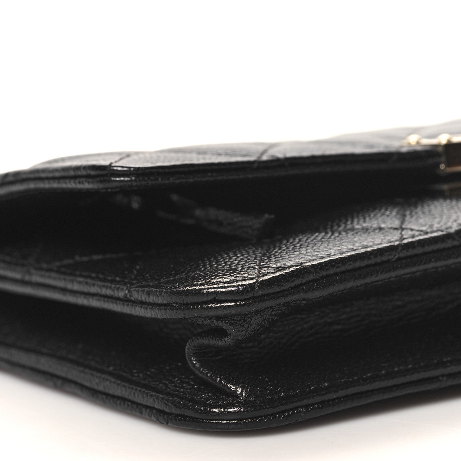 Chanel Caviar Quilted Golden Class Wallet On Chain WOC Black 10 of 11