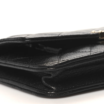 Chanel Caviar Quilted Golden Class Wallet On Chain WOC Black 10 of 11