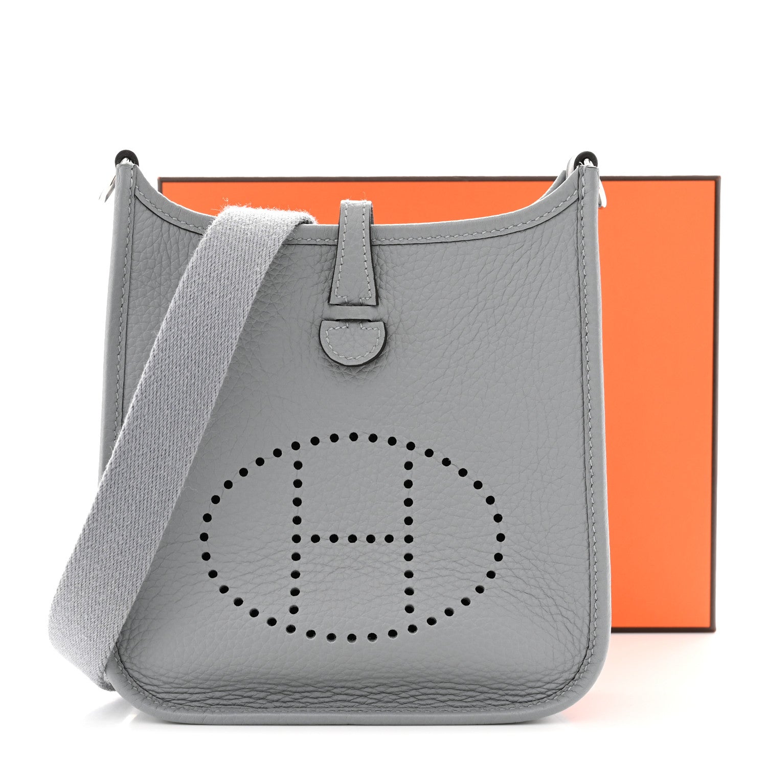 Hermes Taurillon Clemence Evelyne TPM Gris Pantin 11 of 11