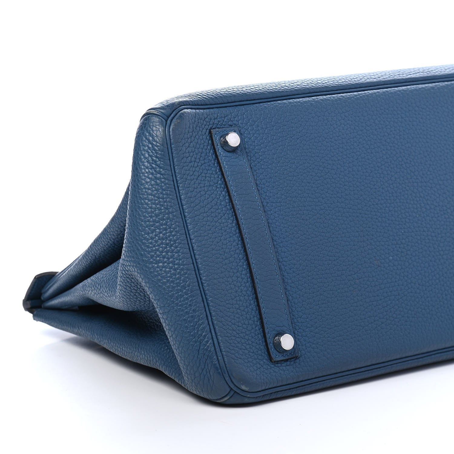Hermes Taurillon Clemence Birkin 35 Bleu Thalassa 8 of 10