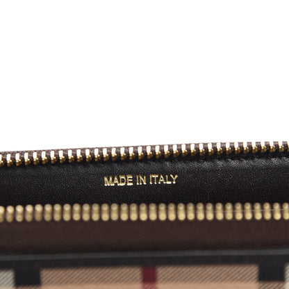 Burberry Haymarket Check Large Ziggy Zip Around Wallet Chocolate 7 of 7