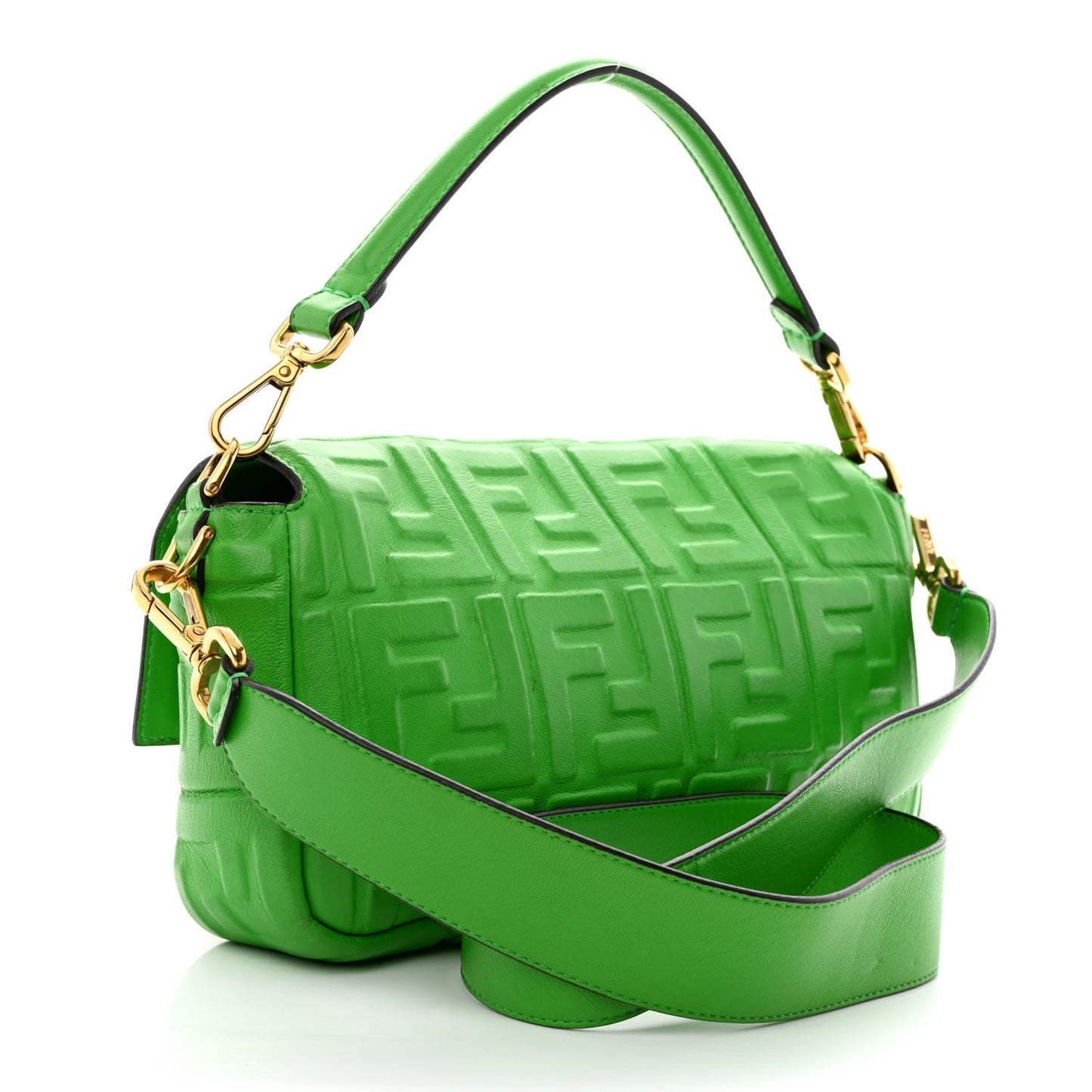 Nappa FF 1974 Embossed Baguette Tomatillo