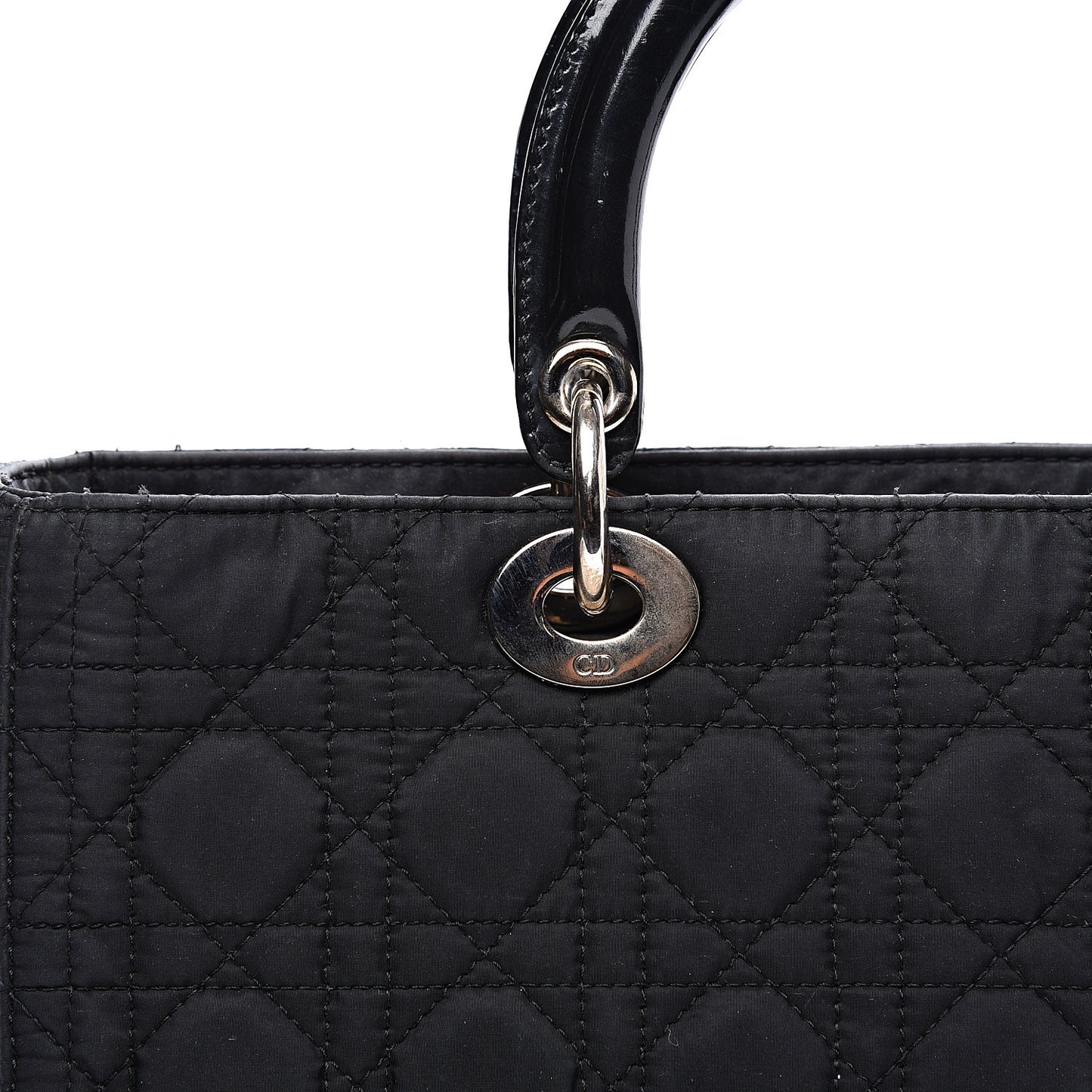 Nylon Cannage Large Lady Dior Black