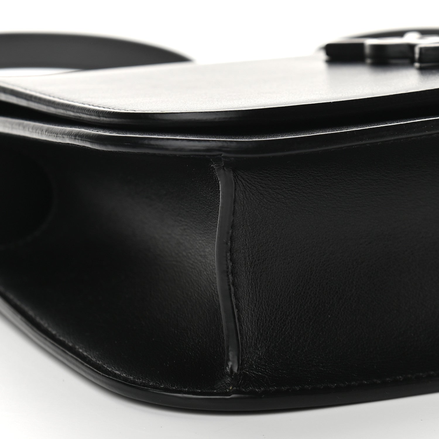 Saint Laurent Smooth Calfskin Small Spontini Saddle Bag Black 7 of 9