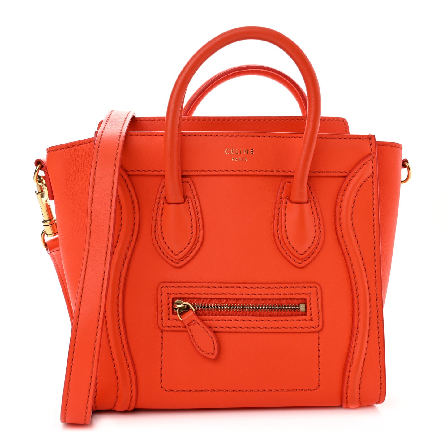 Smooth Calfskin Nano Luggage Fluo Orange