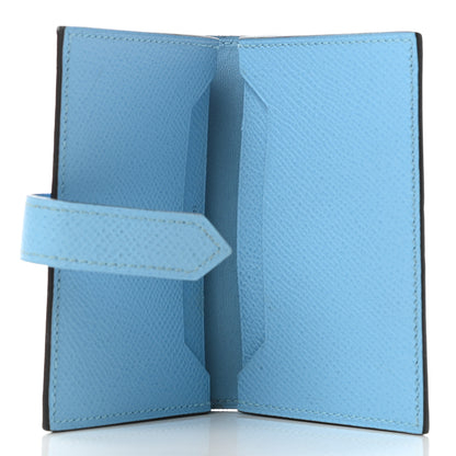 Hermes Epsom Bearn Card Holder Wallet Bleu Zephyr 5 of 6