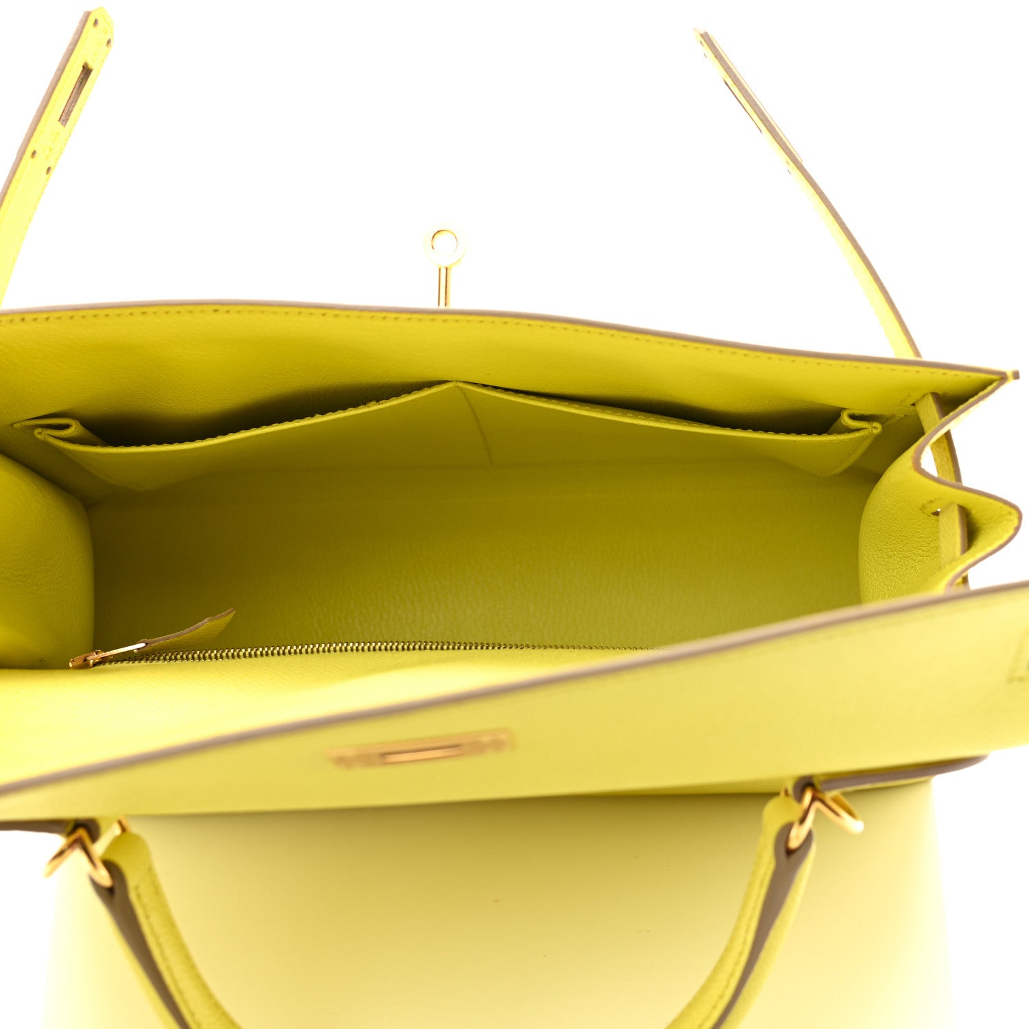 Hermes Epsom Kelly Sellier 32 Lime 5 of 11