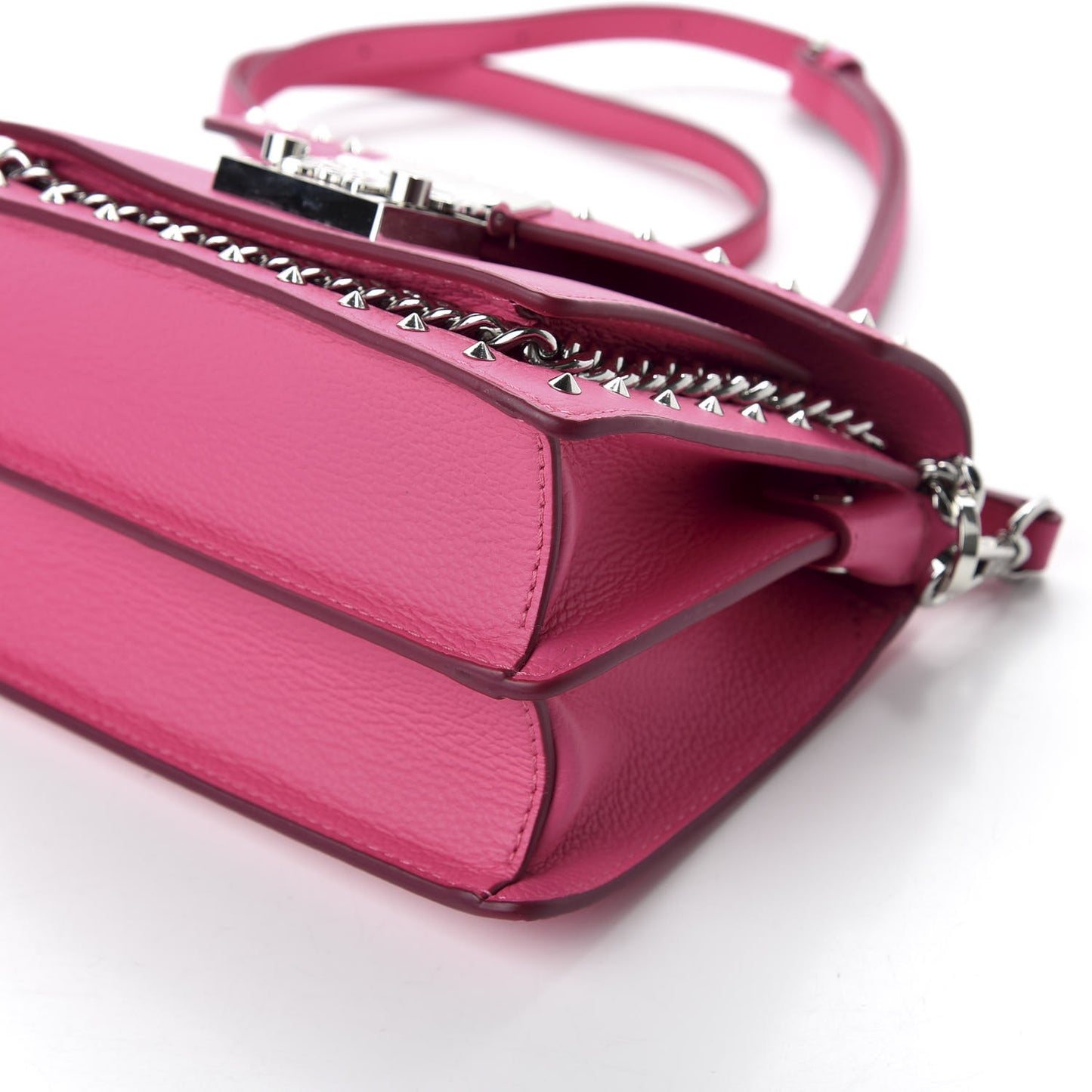 Calfskin Studded Mini Patricia Crossbody Bag Sugar Pink