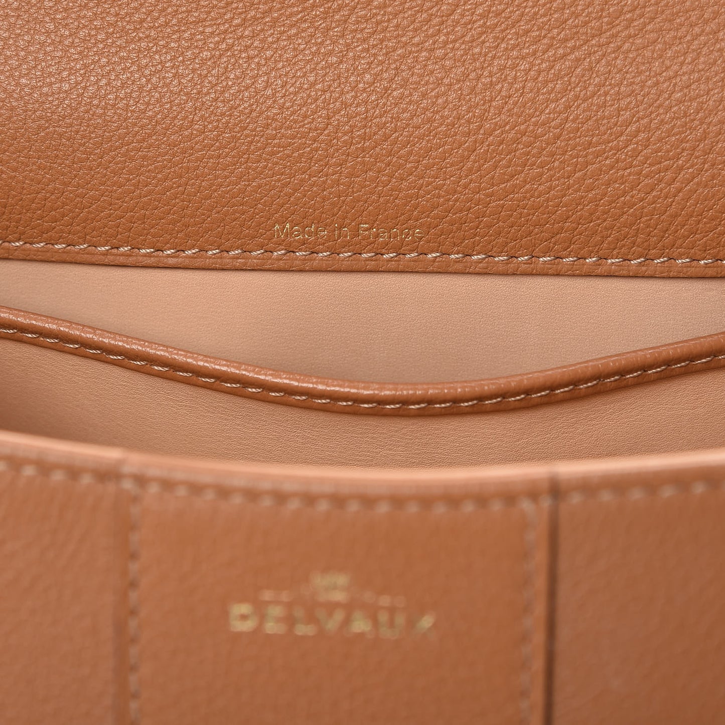 Grained Calfskin Mini Brillant Satchel Natural