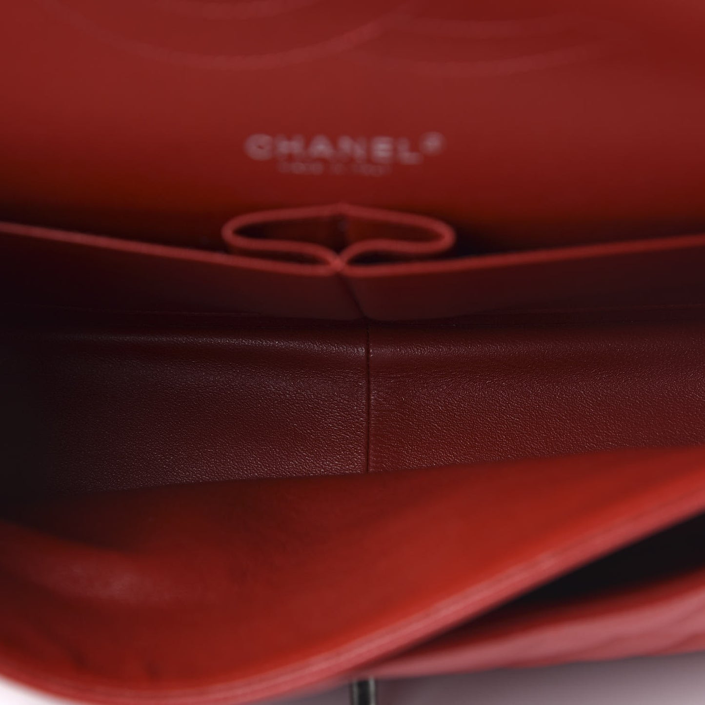 Caviar Quilted Jumbo Double Flap Red
