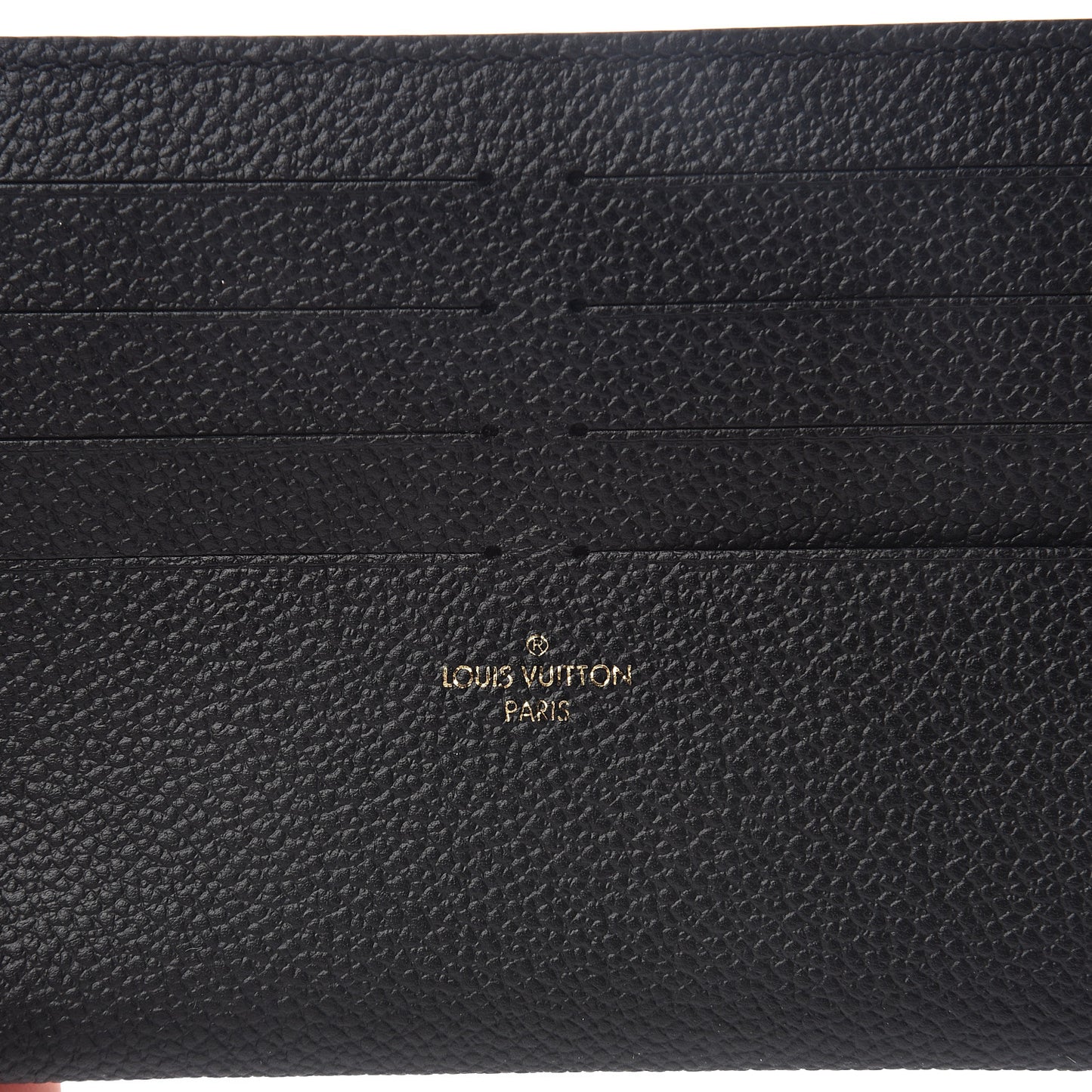 Calfskin Felicie Chain Wallet Card Holder Insert Black