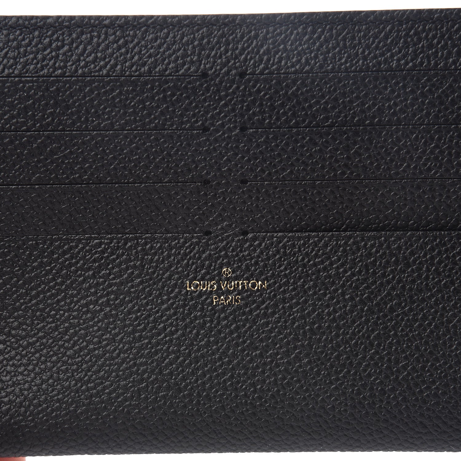 Louis Vuitton Calfskin Felicie Chain Wallet Card Holder Insert Black 5 of 5