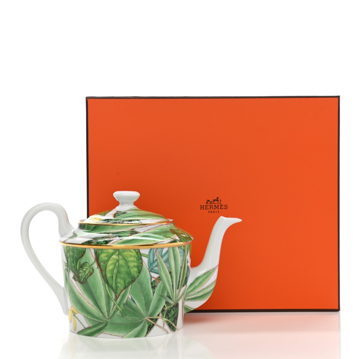Hermes Porcelain Passiflora Teapot 7 of 7