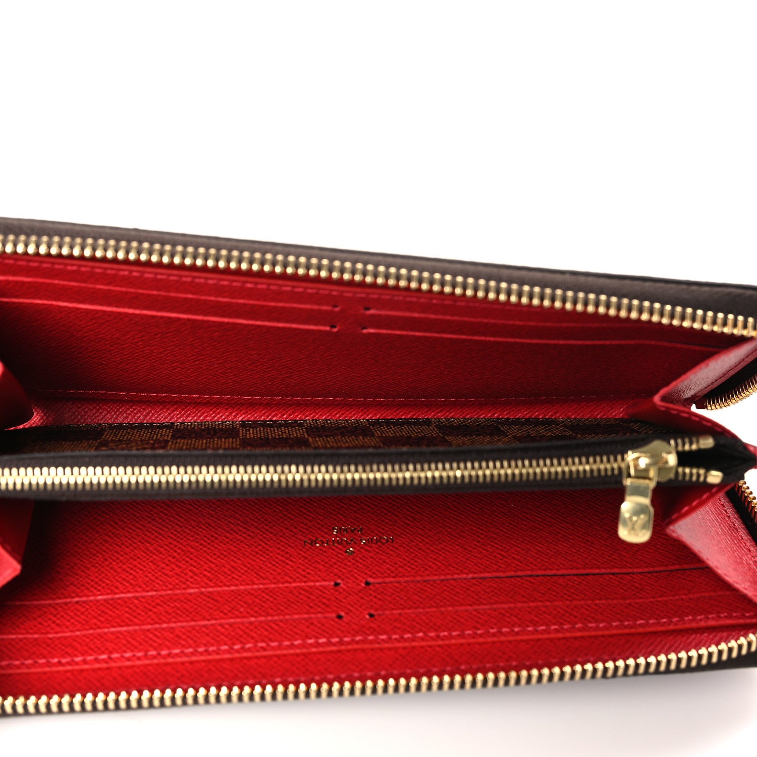 Louis Vuitton Damier Ebene Clemence Wallet Cherry 5 of 7