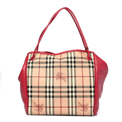Burberry Haymarket Check Small Knots Canterbury Tote Pink 1 of 13