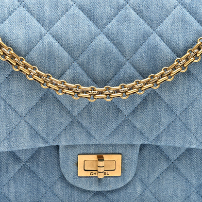 Chanel Denim Quilted 2.55 Reissue 226 Flap Light Blue 8 of 11