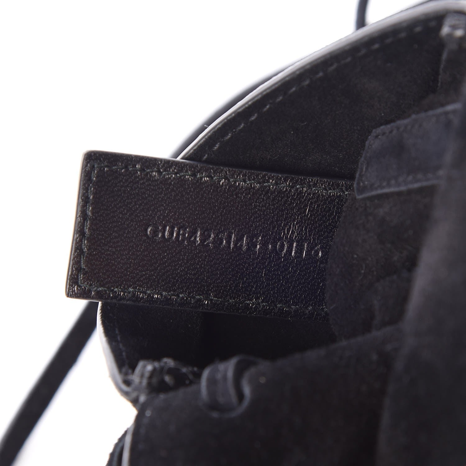 Saint Laurent Suede Fringe Toy Monogram Anita Crossbody Bag Black 7 of 7