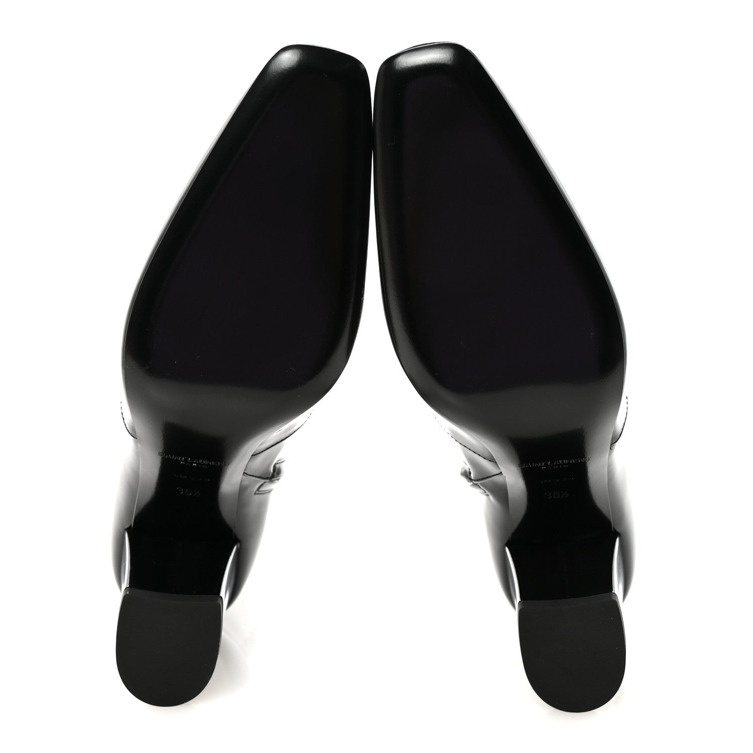 Saint Laurent Vitello Marilyn Betty 70 Ankle Zip Boots 36.5 Black 6 of 9