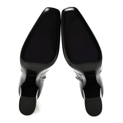 Saint Laurent Vitello Marilyn Betty 70 Ankle Zip Boots 36.5 Black 6 of 9