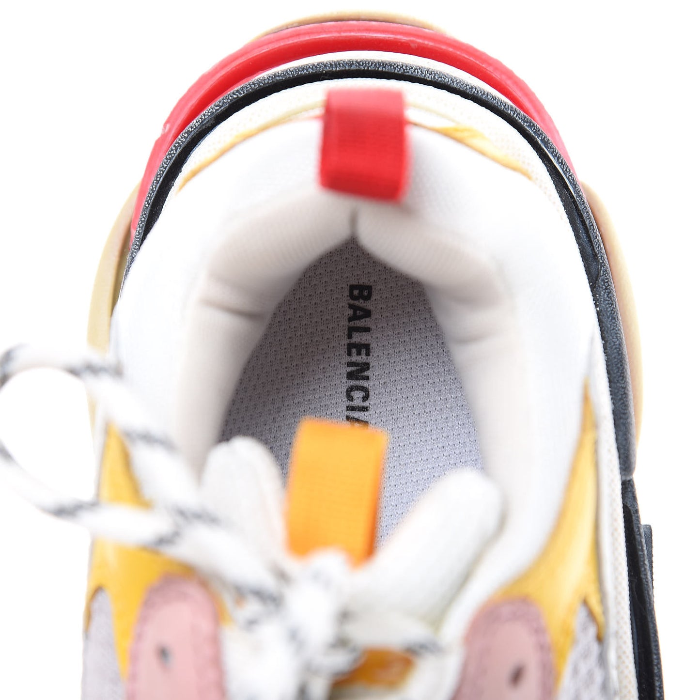 Mesh Nubuck Womens Triple S Sneakers 39 White Gris Jaune Rose