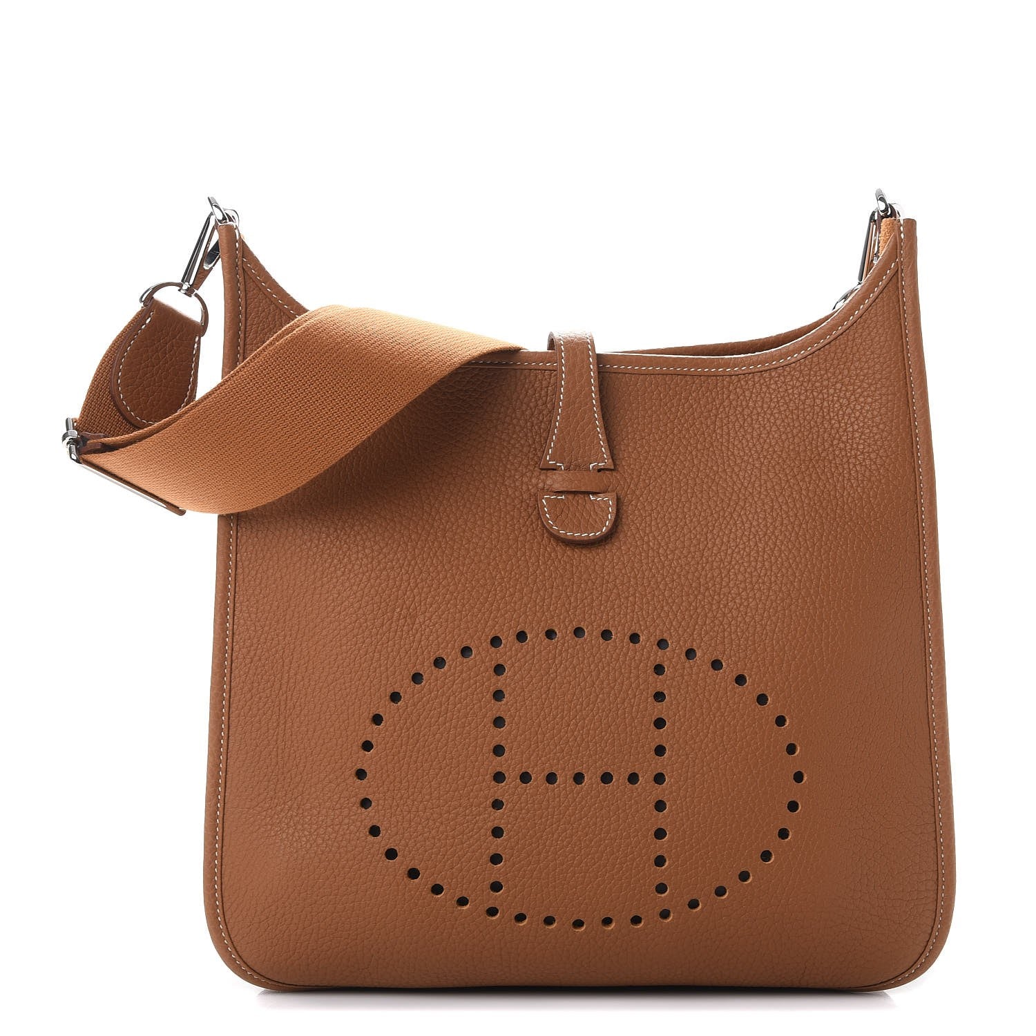 Hermes Taurillon Clemence Evelyne III PM Gold 1 of 9