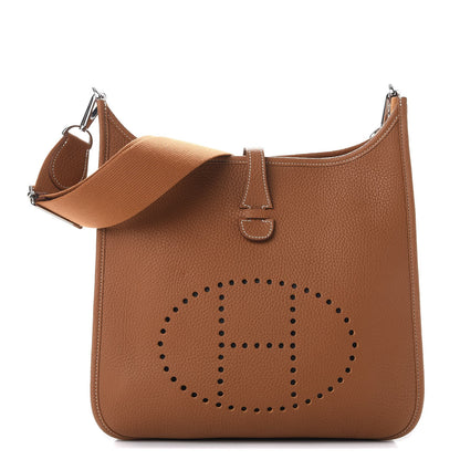 Hermes Taurillon Clemence Evelyne III PM Gold 1 of 9