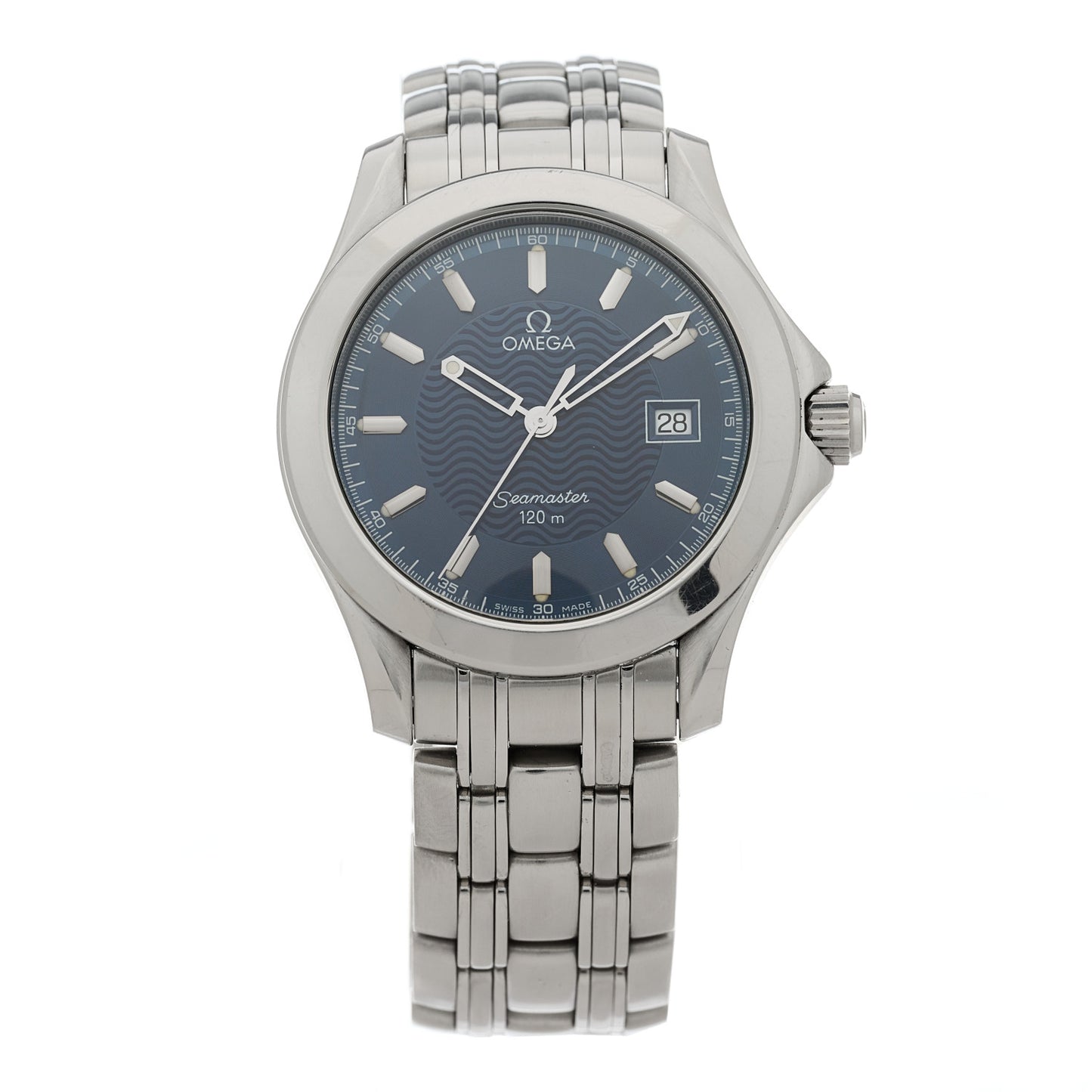 Stainless Steel 36mm Seamaster 120M Quartz Watch Blue 2511.81