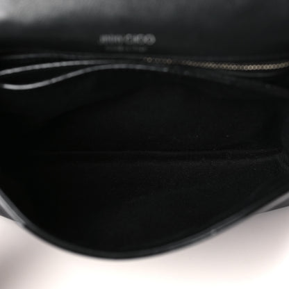Jimmy Choo Calfskin Crystal Cheri Top Handle Bag Black 5 of 8