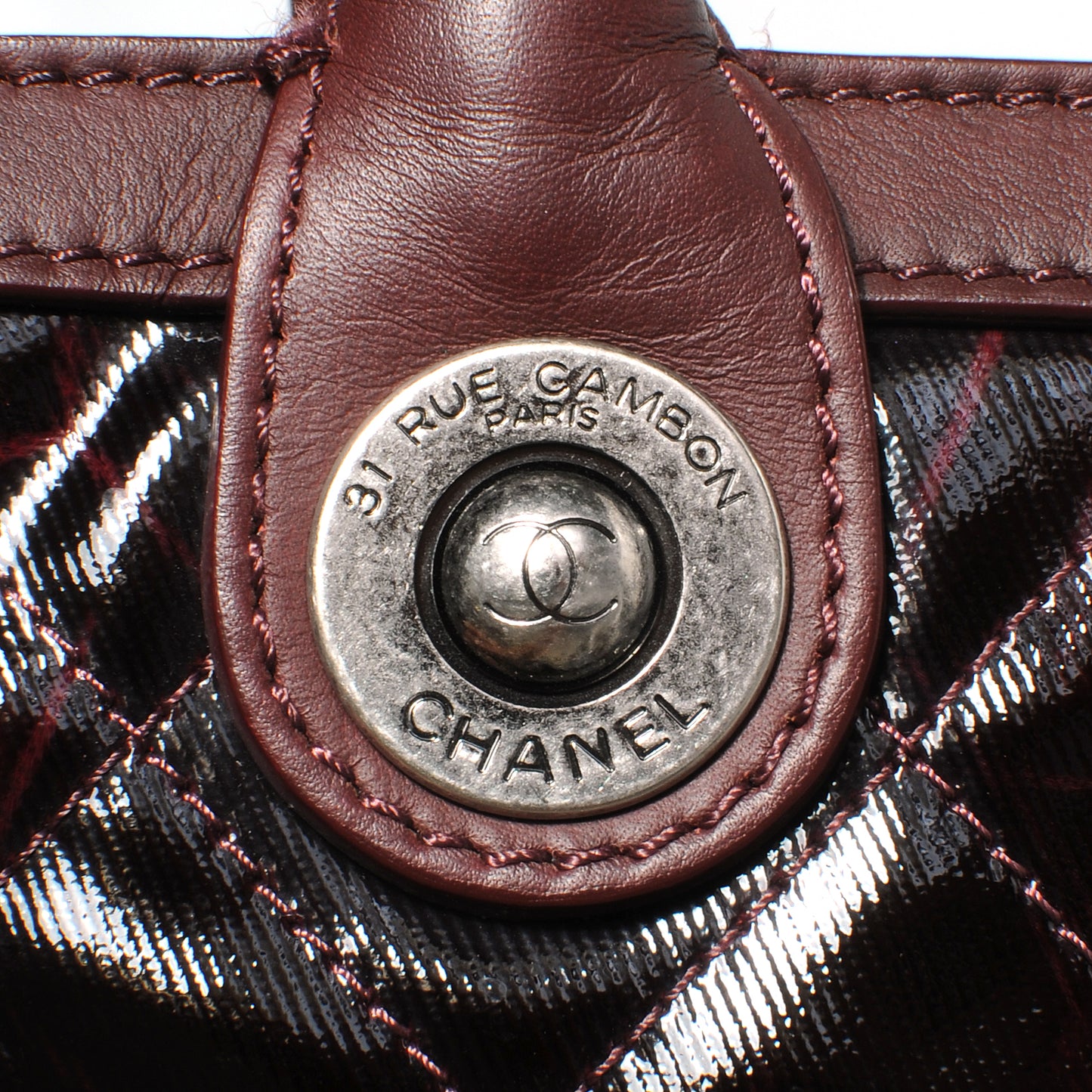 Coated Canvas Tote Bordeaux