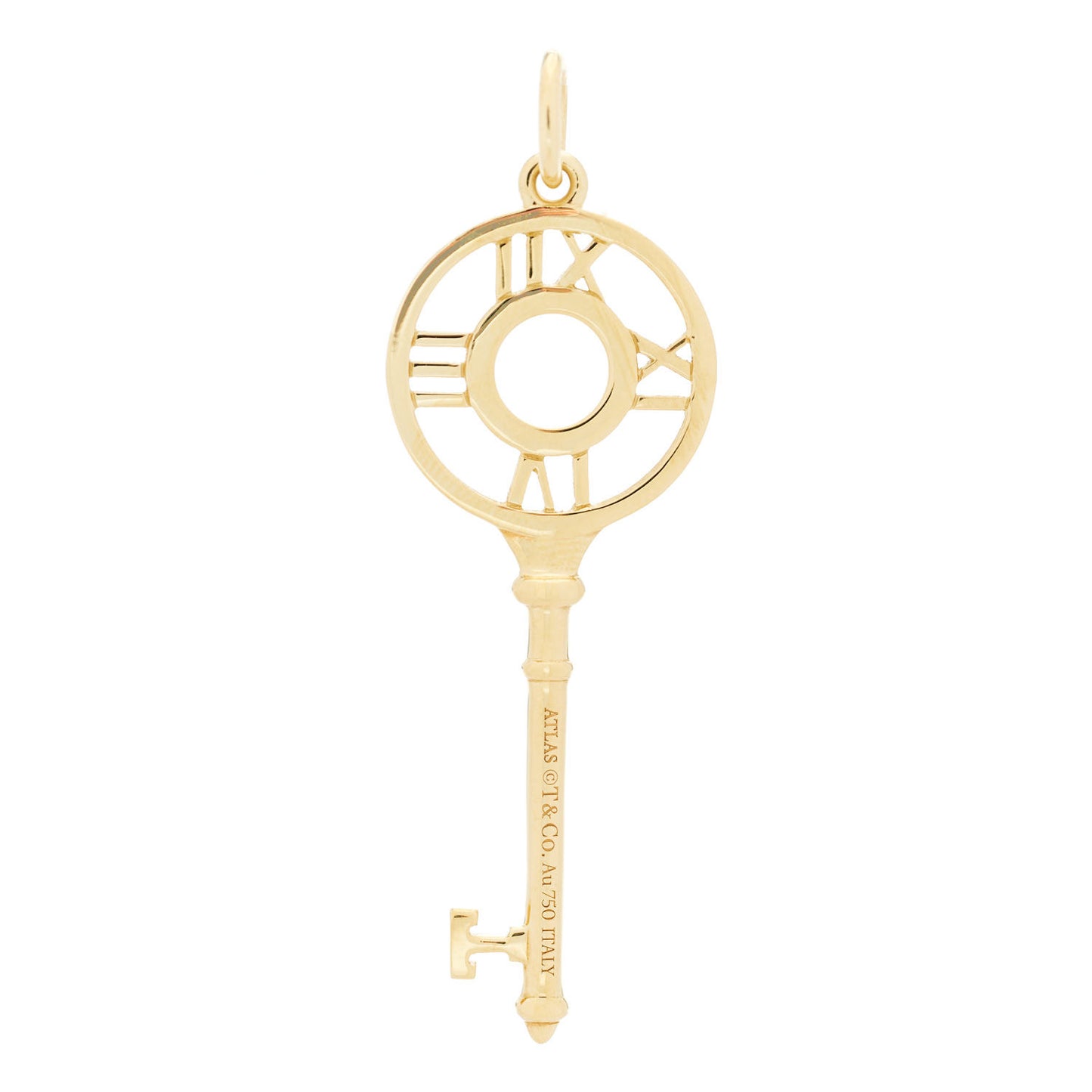 18K Yellow Gold Diamond Atlas Key Pendant