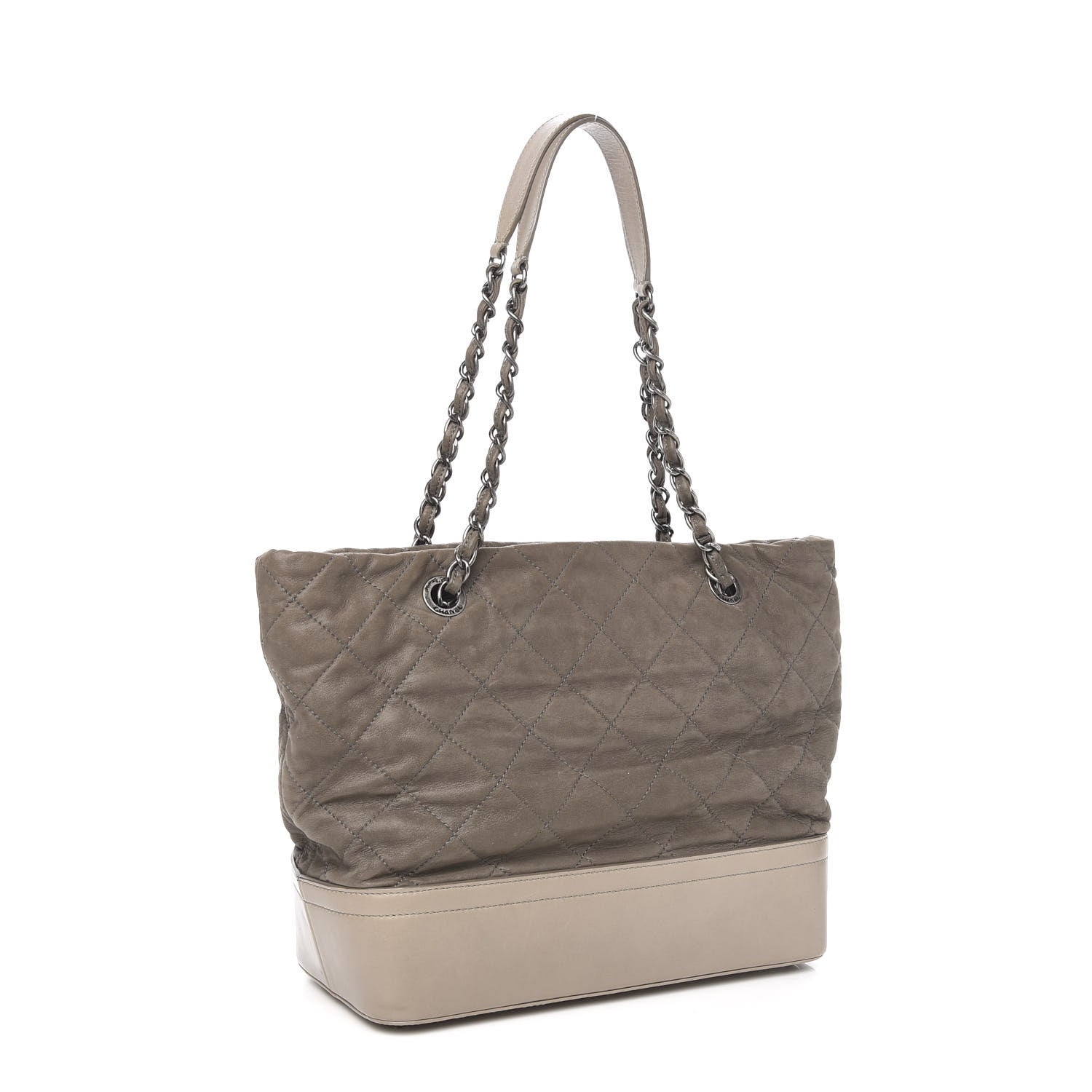 Chanel Iridescent Calfskin Quilted VIP Shopping Tote Grey 2 of 9