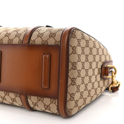 Gucci Monogram Medium Lady Web Boston Bag Beige Cuir 9 of 11