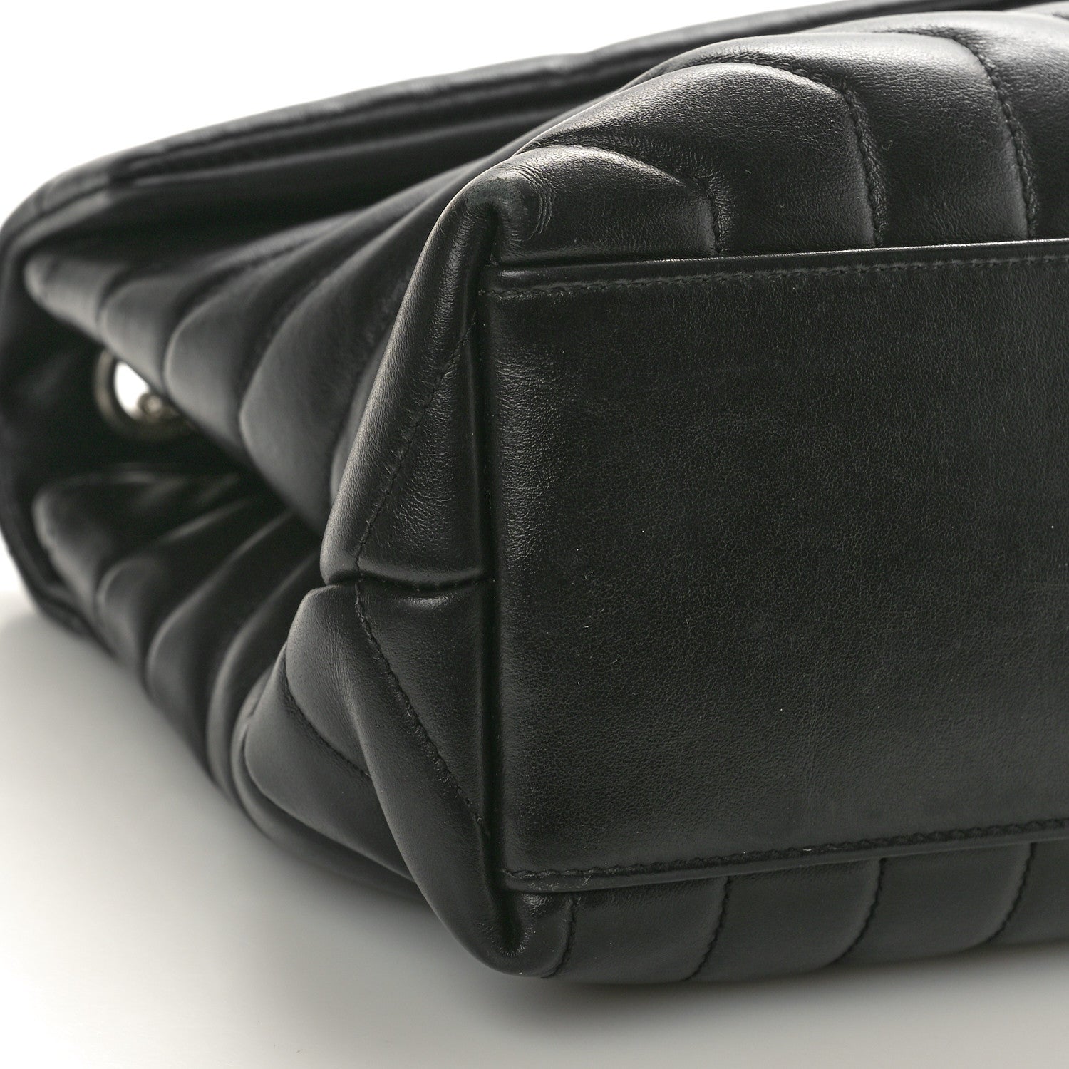 Saint Laurent Calfskin Y Quilted Monogram Medium Loulou Chain Satchel Black 10 of 12