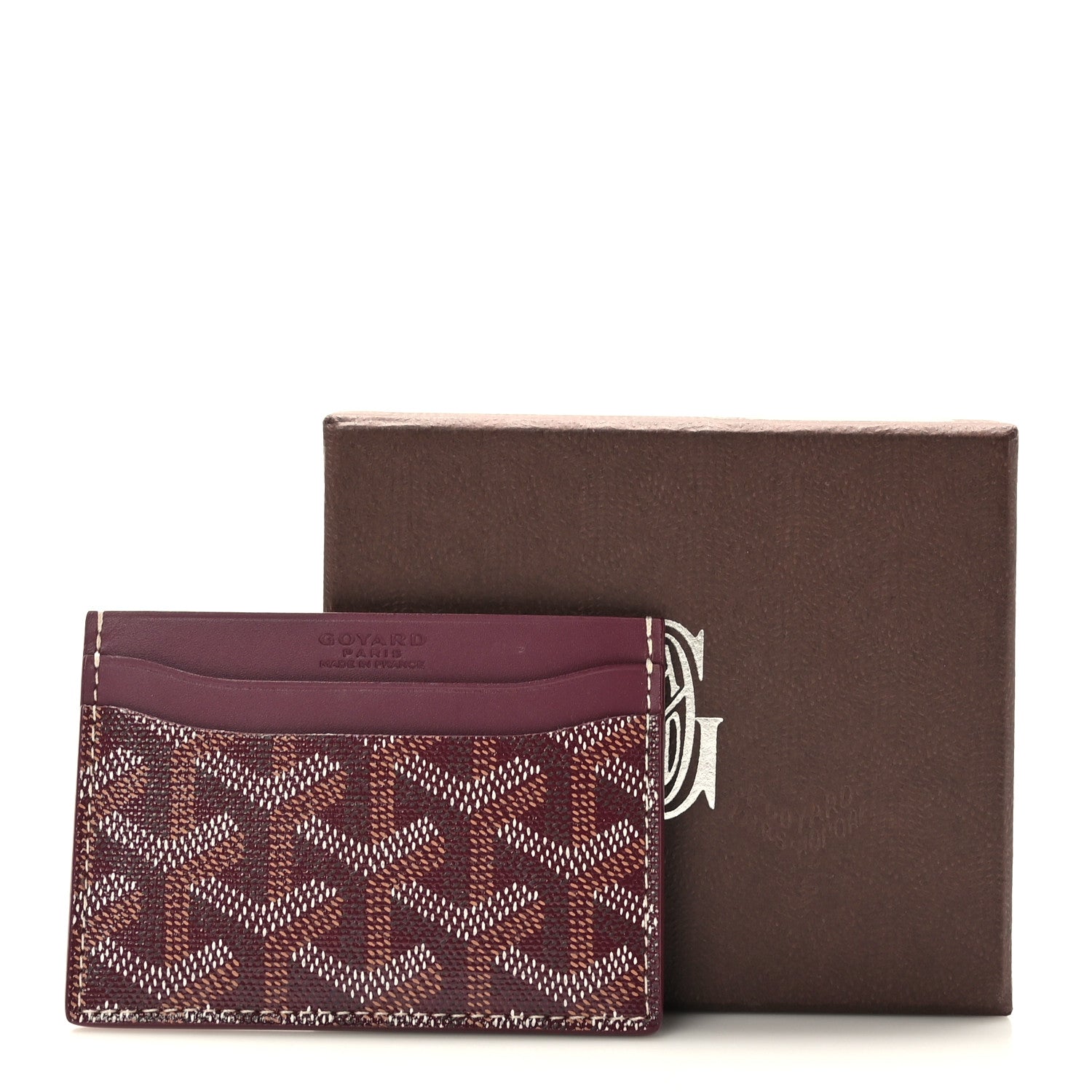 Goyard Goyardine Saint Sulpice Card Holder Bordeaux 9 of 9