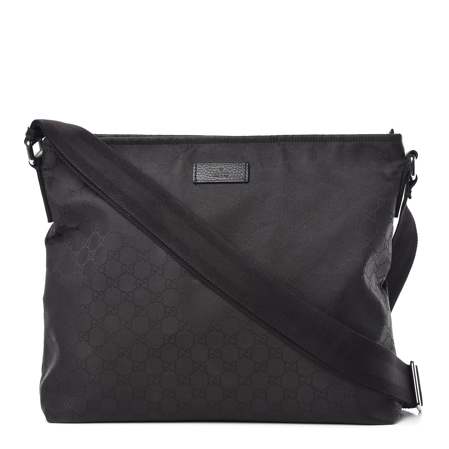 Gucci Nylon Monogram Large Messenger Black 1 of 10
