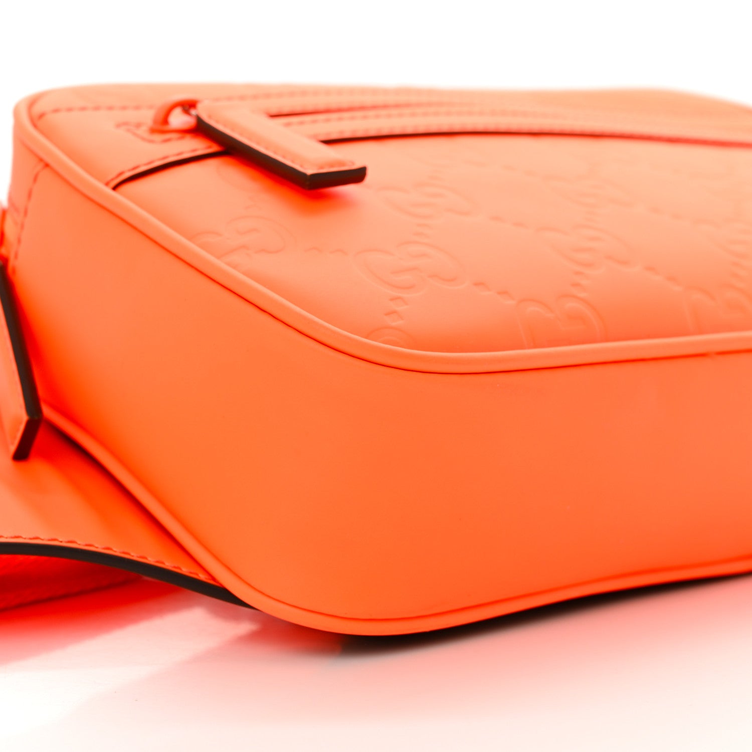 Gucci Rubber Effect Monogram GG Belt Bag New Orange Fluo 10 of 11