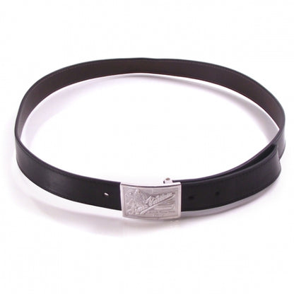 Louis Vuitton Leather Jeans Belt Black w Silver Buckle 1 of 8