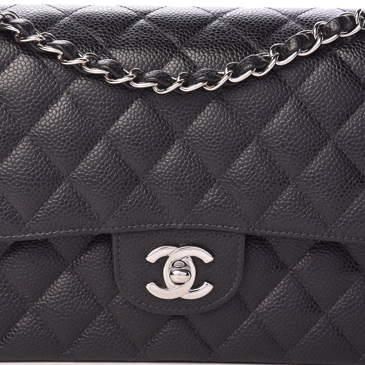 Chanel Caviar Quilted Medium Double Flap Black 12 of 12