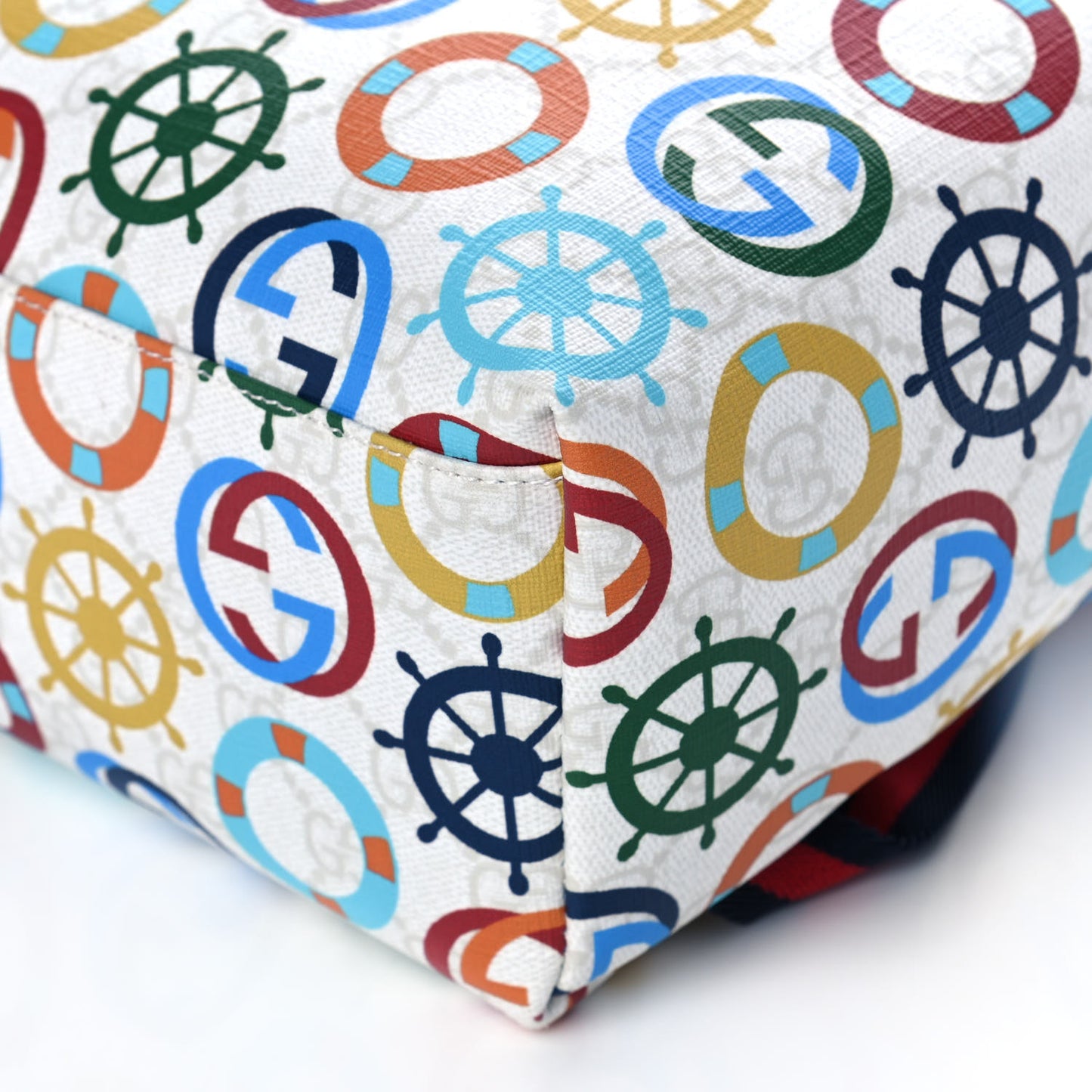 GG Supreme Monogram Sea Children's Backpack