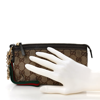 Gucci Monogram Jolicoeur Wristlet Dark Brown 2 of 9