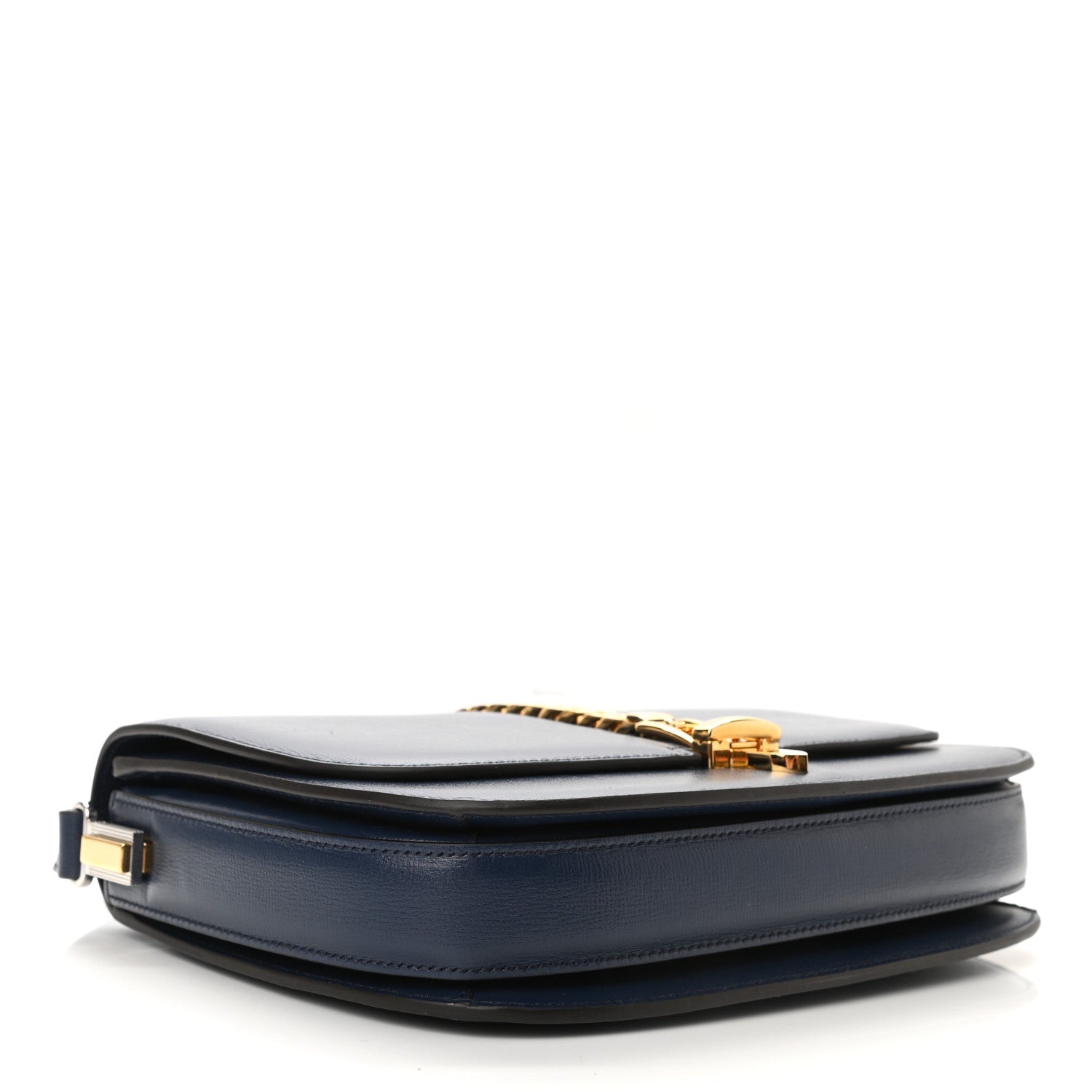 Gucci Azalea Calfskin Small Sylvie 1969 Flap Messenger Bag Blue 4 of 10