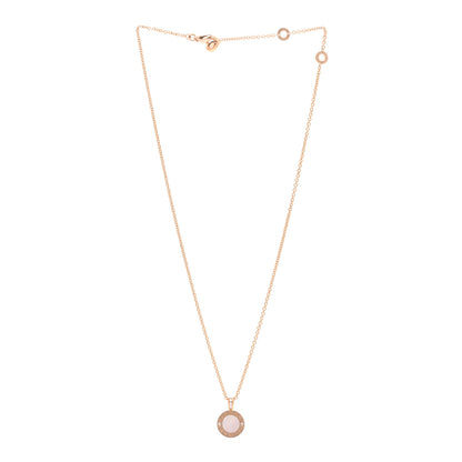 Bulgari 18K Rose Gold Diamond Mother of Pearl Carnelian BVLGARI BVLGARI Pendant Necklace 3 of 5